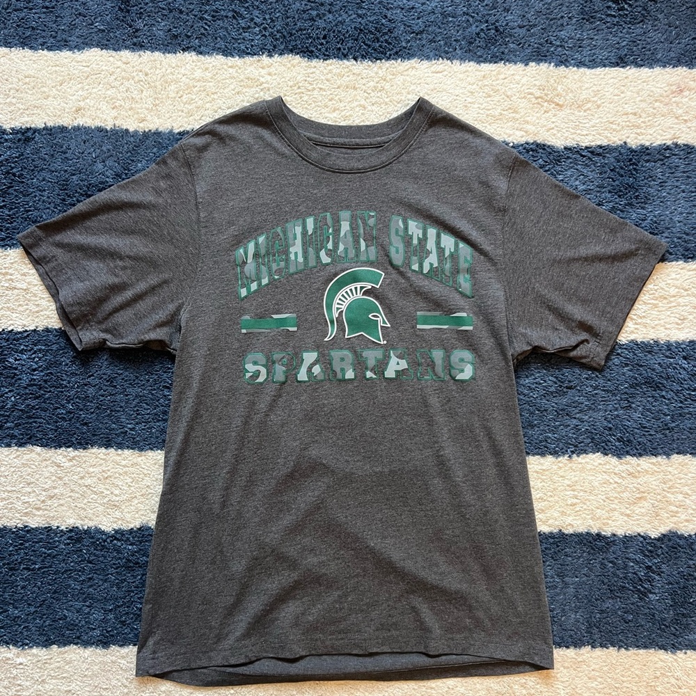Gray Michigan State Spartans T-Shirt Men’s Large